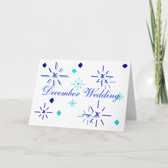 December Wedding Blank Card - Customisable (Front)