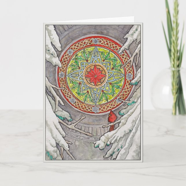 December's Window Greeting Card (Front)