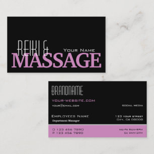 Decent Black Lilac White Typographical and Stylish Business Card
