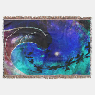 Decent into the Abyss Abstract Throw Blanket