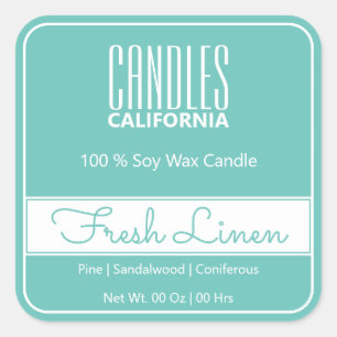 Decent Plain Light Blue Product Packaging Labels
