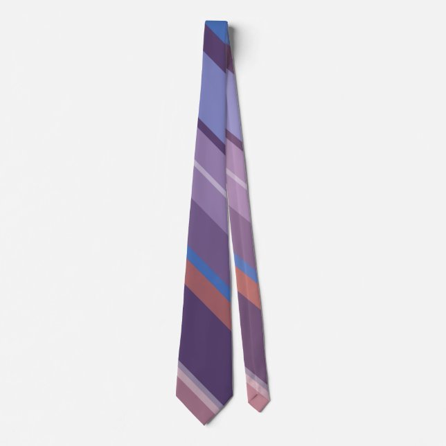 Decent Random Colours Classic Flat Diagonal Stripe Tie (Front)