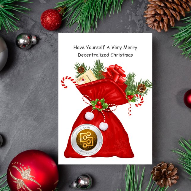 Decentralised Cryptocurrency Christmas Card (Birthday Depot Decentralized Cryptocurrency Christmas Card Crypto Blockchain Party Supplies Greeting)