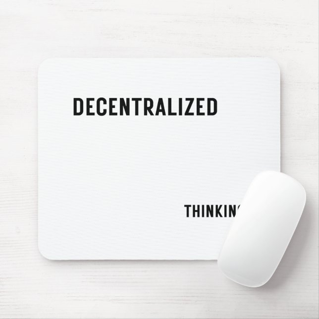 Decentralised Thinking Aesthetic Tech Mouse Pad (With Mouse)