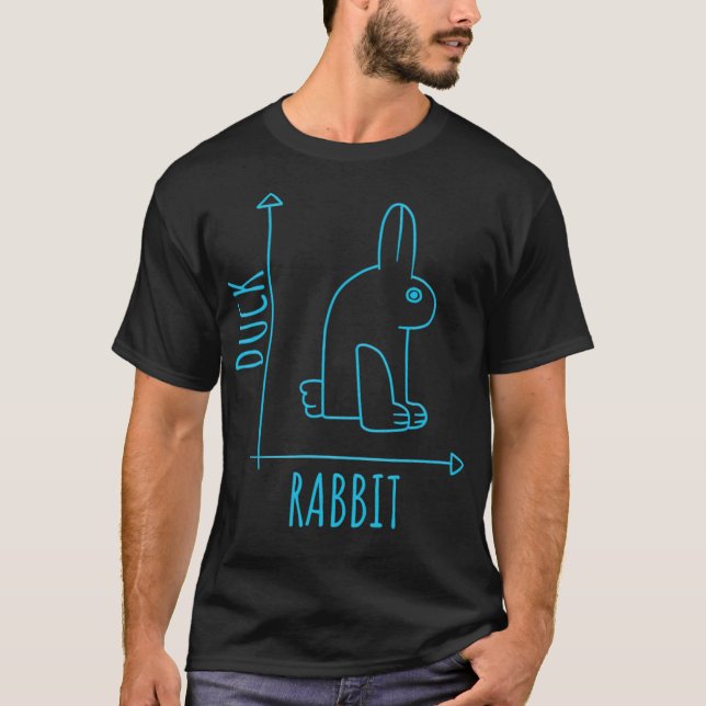 Deception duck bunny optical effect black labs wat T-Shirt (Front)