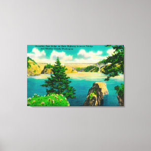 Deception Pass Bridge, Fidalgo and Whidby Island Canvas Print