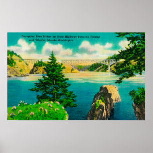Deception Pass Bridge, Fidalgo and Whidby Island Poster