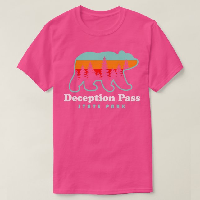 Deception Pass State Park Hikes Washington Camping T-Shirt (Design Front)
