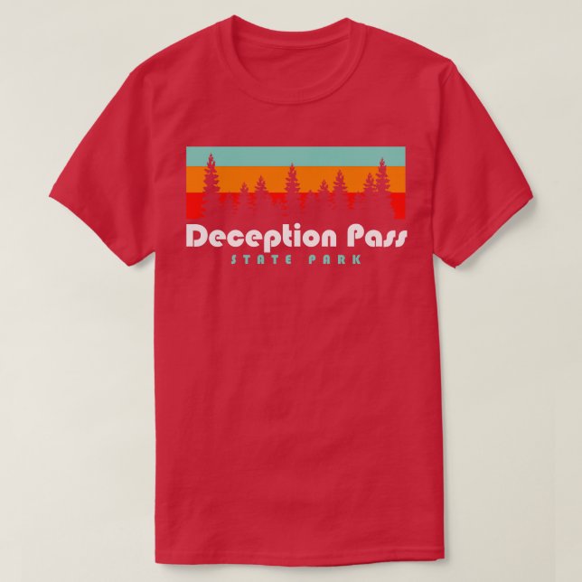 Deception Pass State Park Hikes Washington Camping T-Shirt (Design Front)