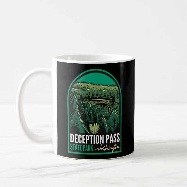 Deception Pass State Park Washington Coffee Mug (Left)