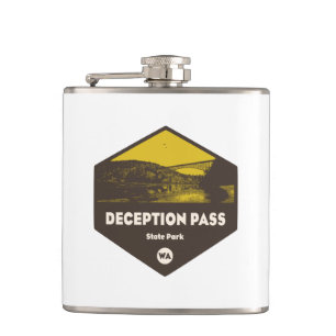 Deception Pass State Park Washington Hip Flask