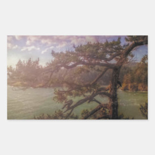 Deception Pass View Rectangular Sticker