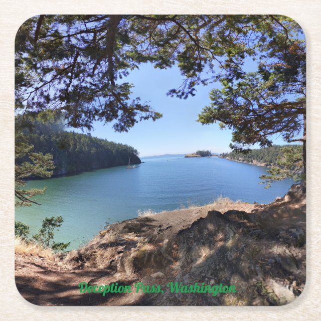 Deception Pass, Washington - Paper Coaster (Front)