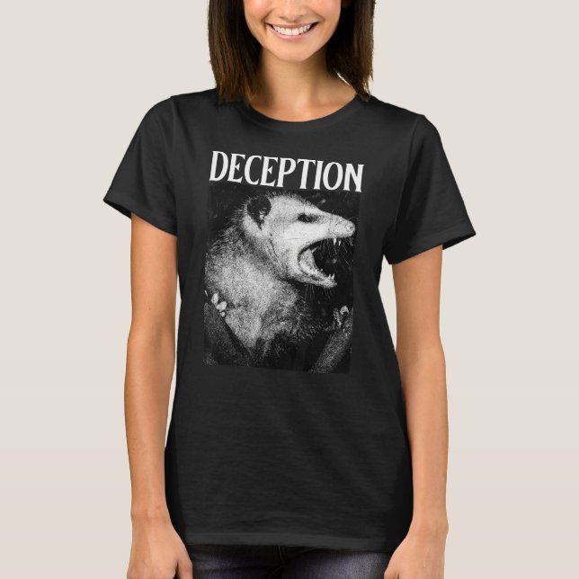 Deception Possum   Opossum T-Shirt (Front)