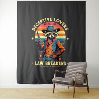 🐾 "Deceptive Lovers, Law Breakers" – Racoon 🔥🤠 Tapestry