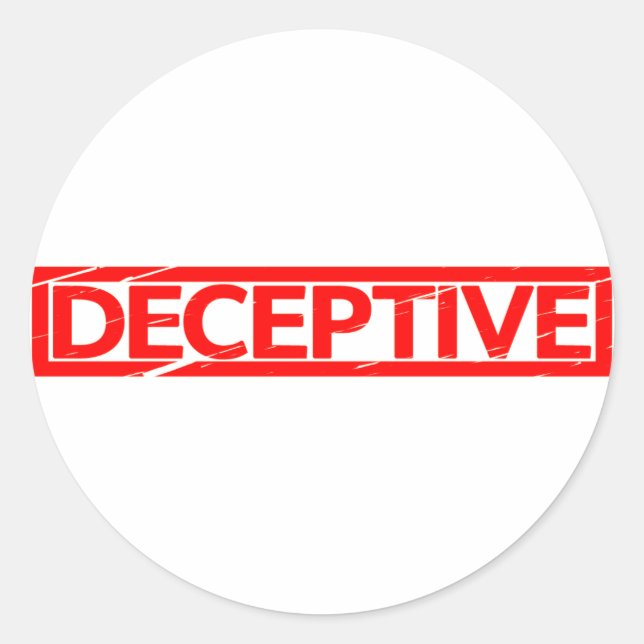Deceptive Stamp Classic Round Sticker (Front)