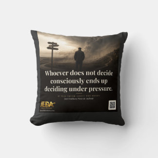 Decide Consciously Book Quote Cushion