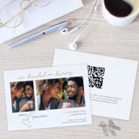 Decided Forever QR Rose Gold Real Foil Save Date