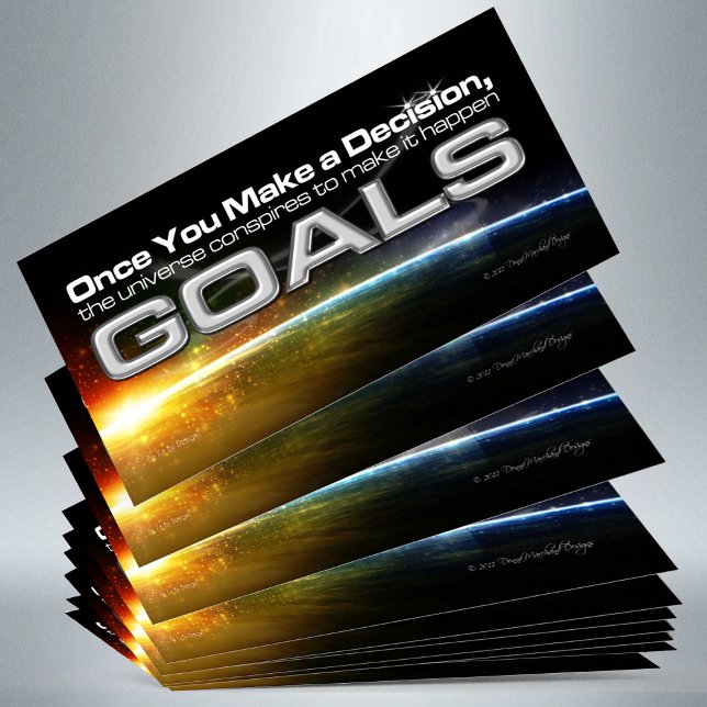 Decision Goal Card (Goals Business cards for coaching.)