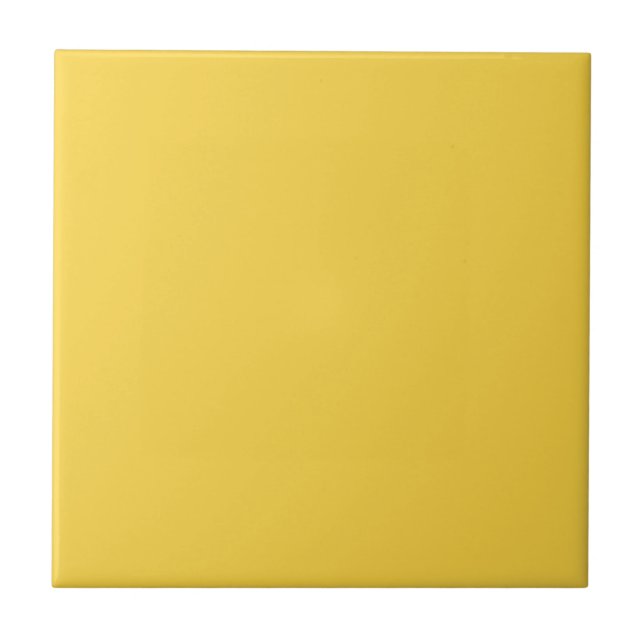 Decisively Yellow Square Kitchen and Bathroom Tile (Front)