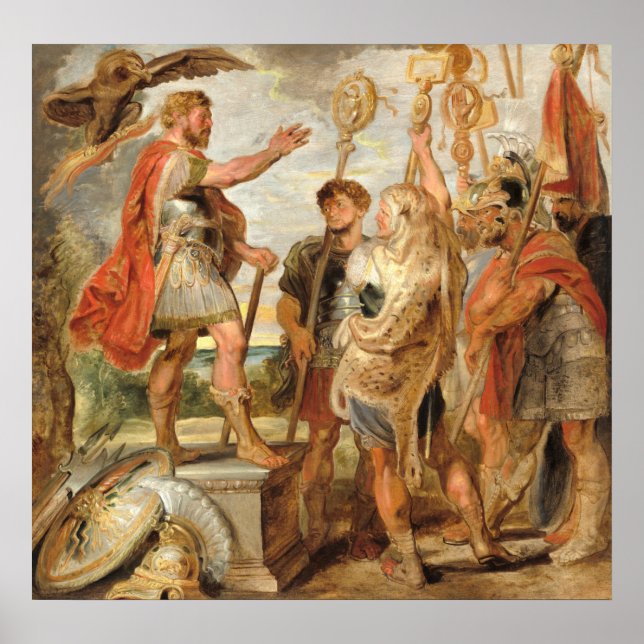 Decius Mus Addressing the Legions, Rubens Fine Art Poster (Front)