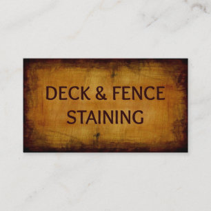 Deck and Fence Staining Wood Business Card