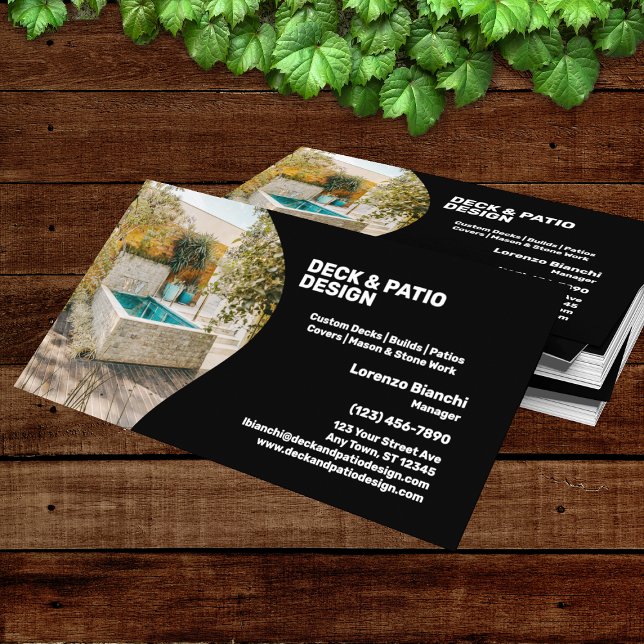 Deck and Patio Design Company Business Card (Creator Uploaded)