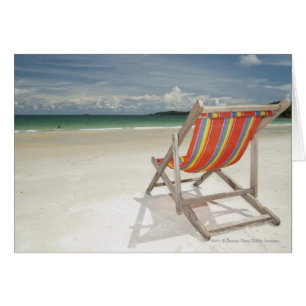 Deck Chair On The White Sand Of Samui Beach