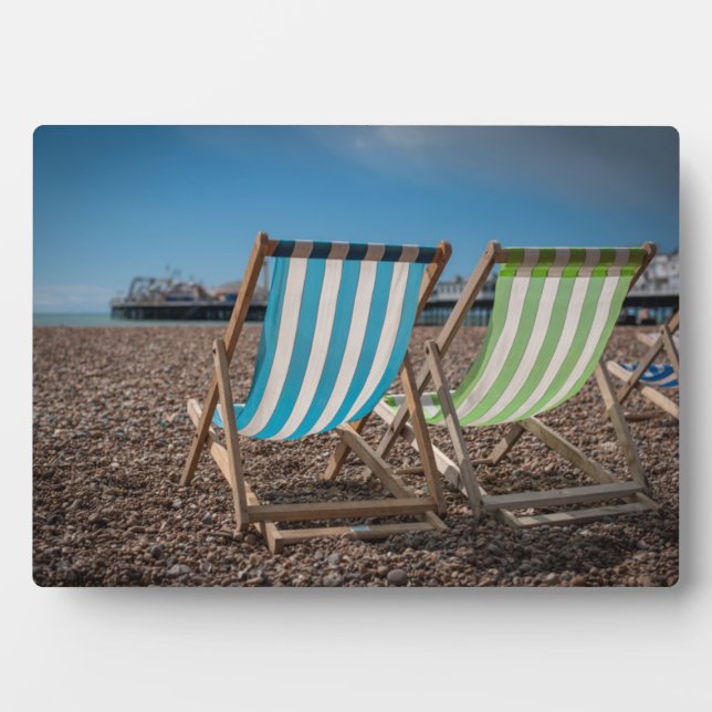 Deck Chairs Looking At The Sea Plaque (Front)