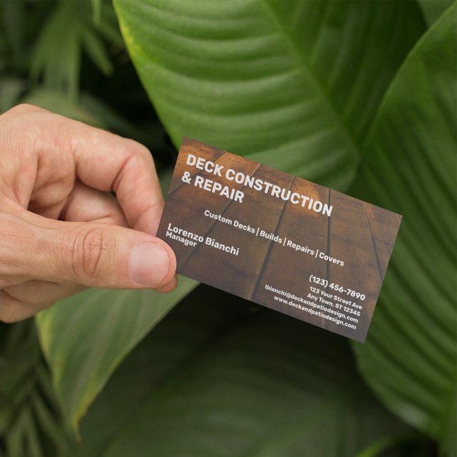 Deck Construction and Repair Company Business Card (Creator Uploaded)