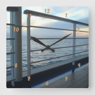 Deck Level View Square Wall Clock