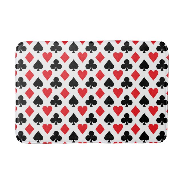 Deck of Cards Pattern Bath Mat (Front)