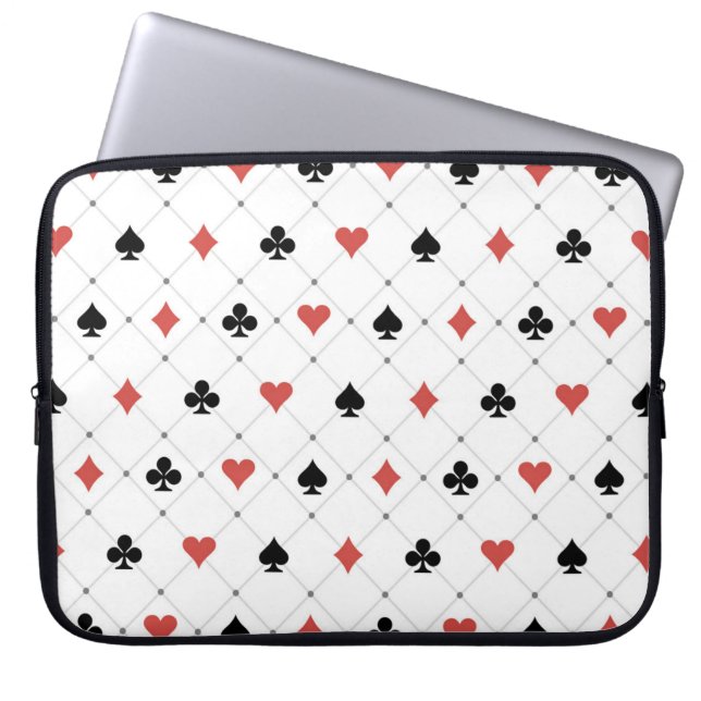 Deck of Cards Pattern Laptop Sleeve (Front)