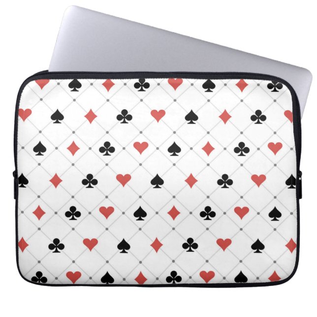 Deck of Cards Pattern Laptop Sleeve (Front)