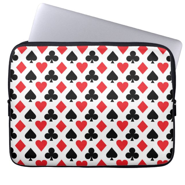 Deck of Cards Pattern Laptop Sleeve (Front)