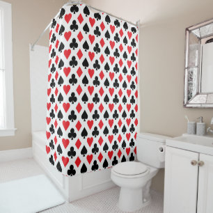 Deck of Cards Pattern Shower Curtain