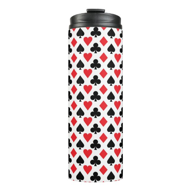 Deck of Cards Pattern Thermal Tumbler (Front)
