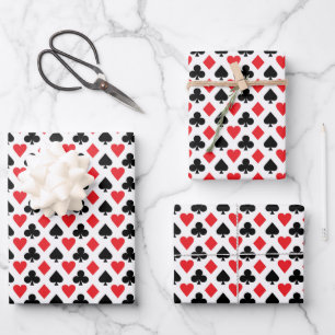 Deck of Cards Pattern Wrapping Paper Sheet