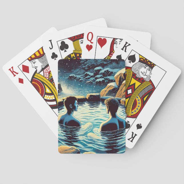 Deck of Cards - Young men in onsen (Back)