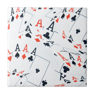 "Deck of Destiny: Layered Aces in a Poker Shuffle" Tile
