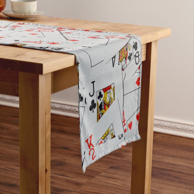 Deck Of Scattered Playing Cards, Table Runner (In Situ)