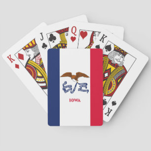 Deck Playing Cards with Flag of Iowa, USA
