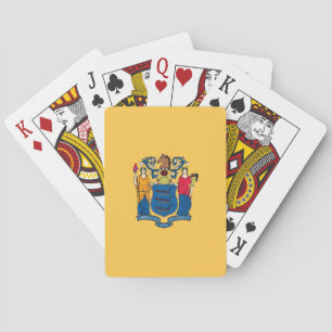 Deck Playing Cards with Flag of New Jersey, USA