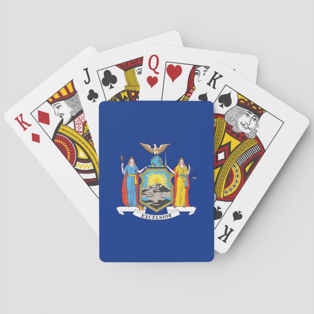 Deck Playing Cards with Flag of New York (Back)