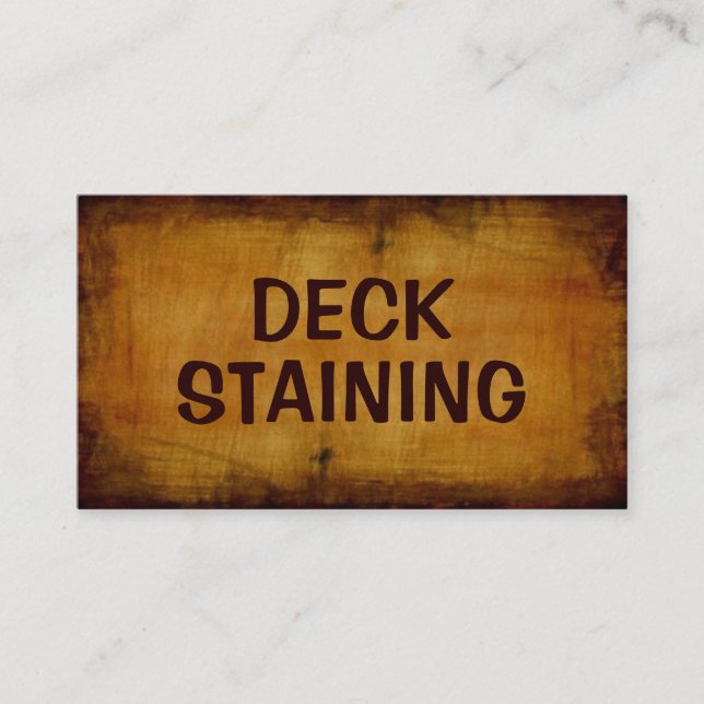 Deck Staining Antique Business Card (Front)