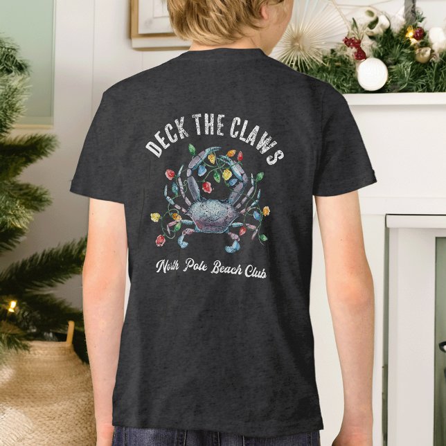 “Deck the Claws” Blue Crab Christmas Tri-Blend Shirt (Creator Uploaded)