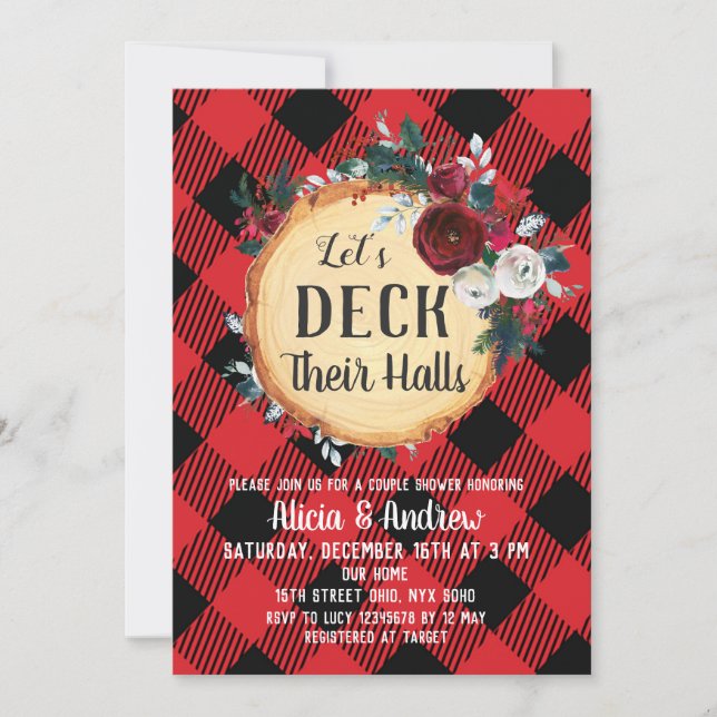 Deck the Hall Christmas Party Invitation (Front)