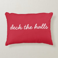 Deck The Halls Christmas Holiday Simple Script Red