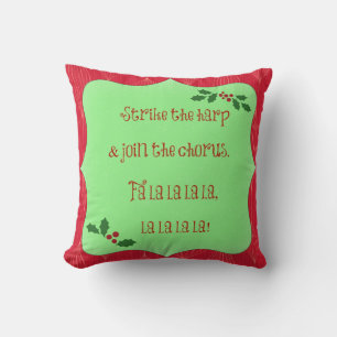 Deck the Halls Christmas Holliday Pillow