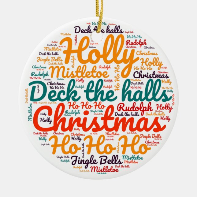 Deck the Halls Christmas Tree Decoration (Front)